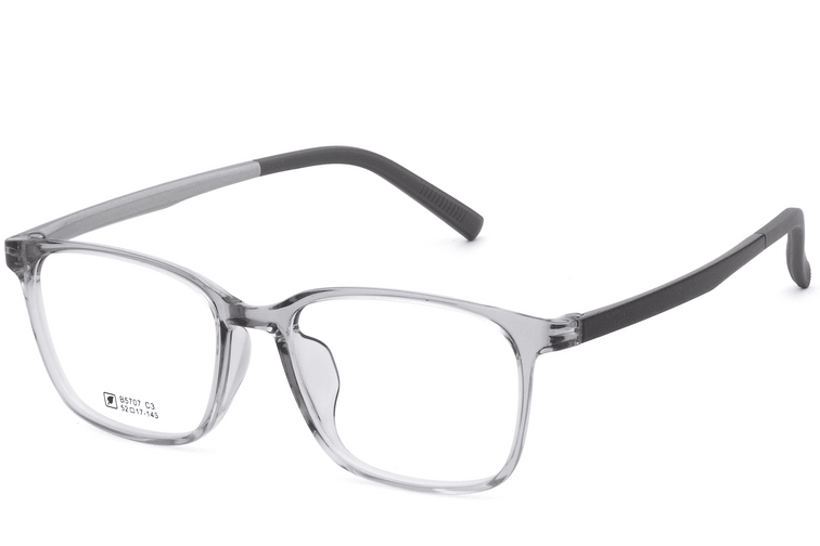 Rechteckige graue TR90-Brille #BS0620-0218