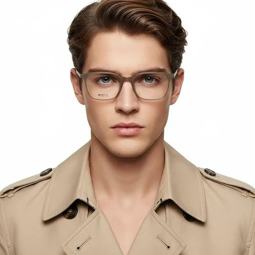 Lunettes rectangulaires marron TR90 #BS0620-0220