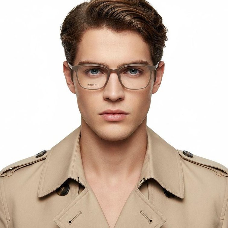 Lunettes rectangulaires marron TR90 #BS0620-0220