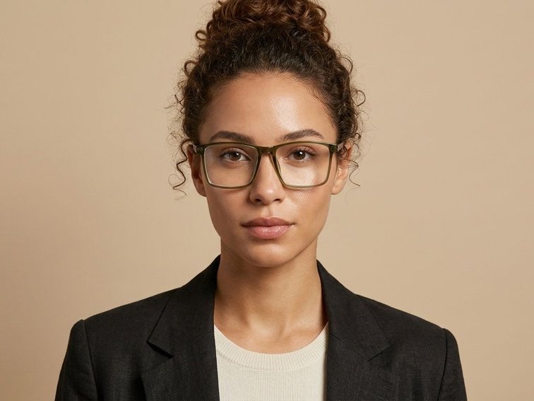 Rectangular Green TR90 Glasses #BS0620-0222