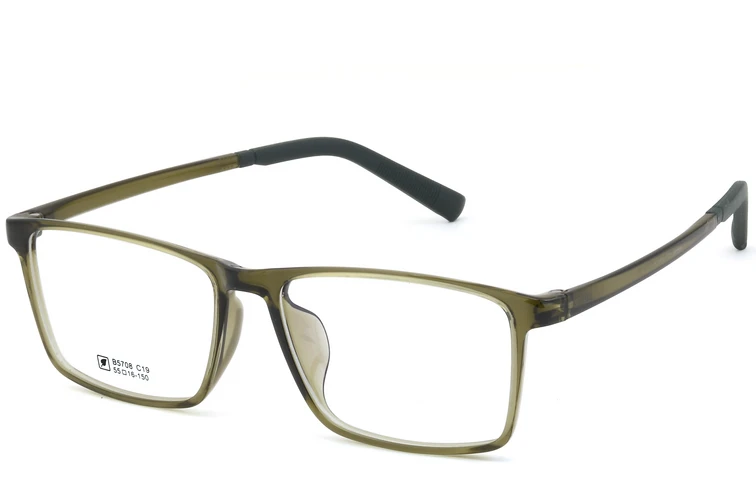 Rechteckige grüne TR90-Brille #BS0620-0222