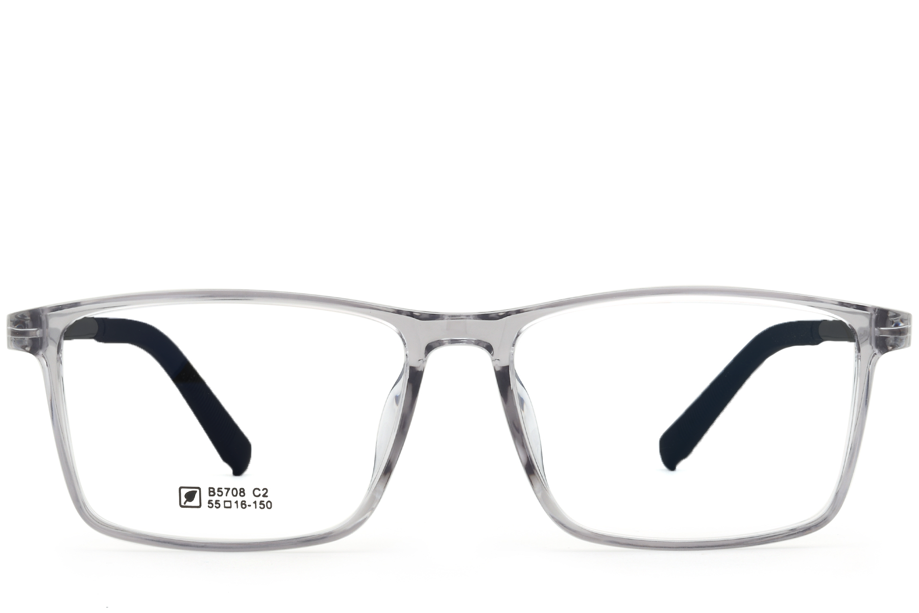 Rectangular Gray TR90 Glasses #BS0620-0223