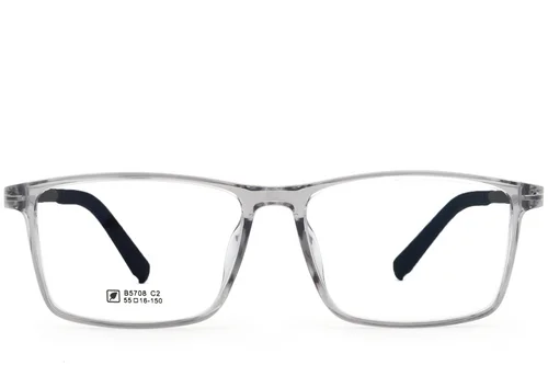 Lunettes rectangulaires grises TR90 #BS0620-0223
