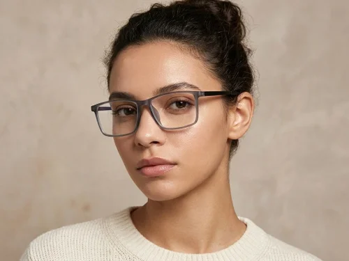 Lunettes rectangulaires grises TR90 #BS0620-0224