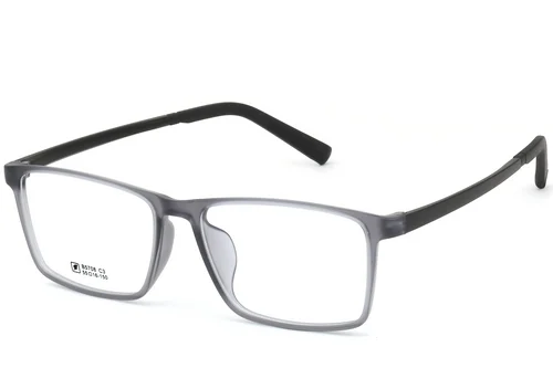 Lunettes rectangulaires grises TR90 #BS0620-0224