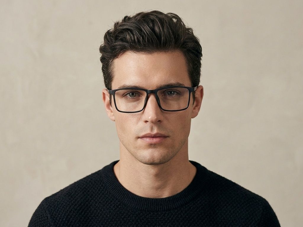 Rectangular Black TR90 Glasses #BS0620-0226