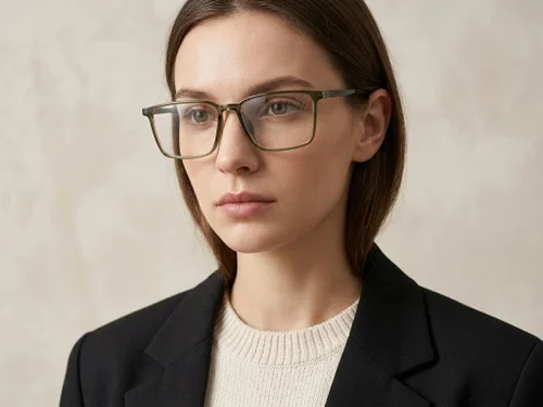 Lunettes rectangulaires vertes TR90 #BS0620-0228
