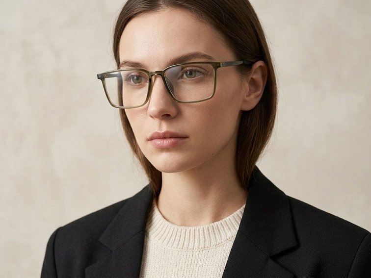 Rectangular Green TR90 Glasses #BS0620-0228