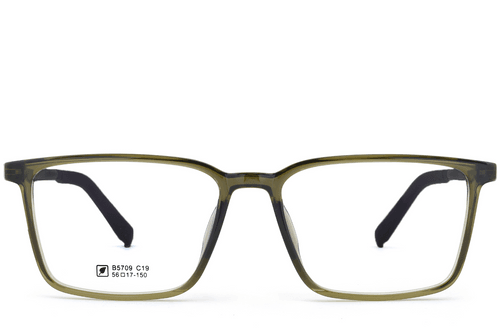 Lunettes rectangulaires vertes TR90 #BS0620-0228
