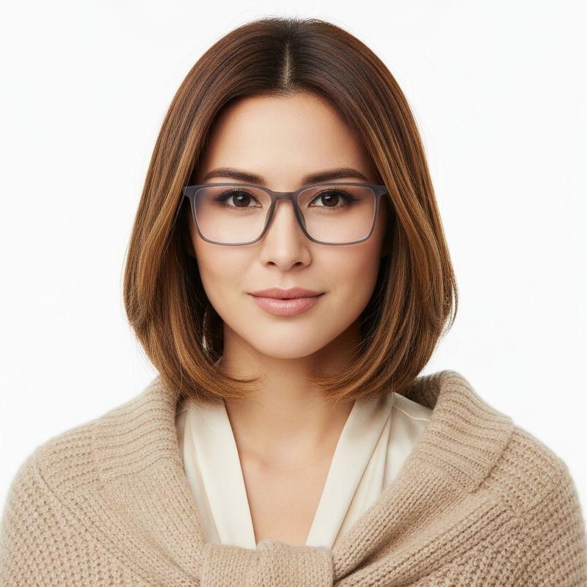 Gafas rectangulares grises TR90 #BS0620-0230