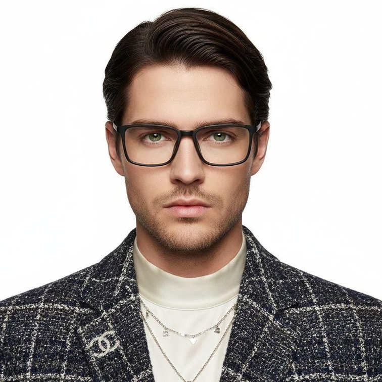 Rectangular Black TR90 Glasses #BS0620-0232