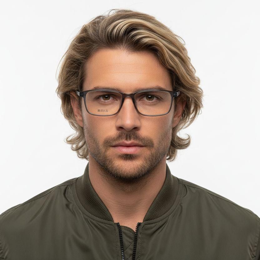 Gafas rectangulares grises TR90 #BS0620-0236