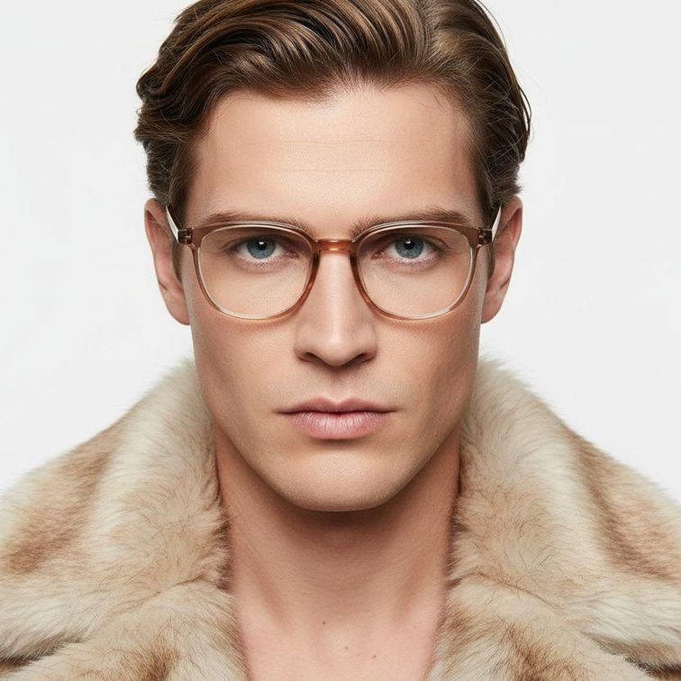 Rectangular Brown TR90 Glasses #BS0620-0237