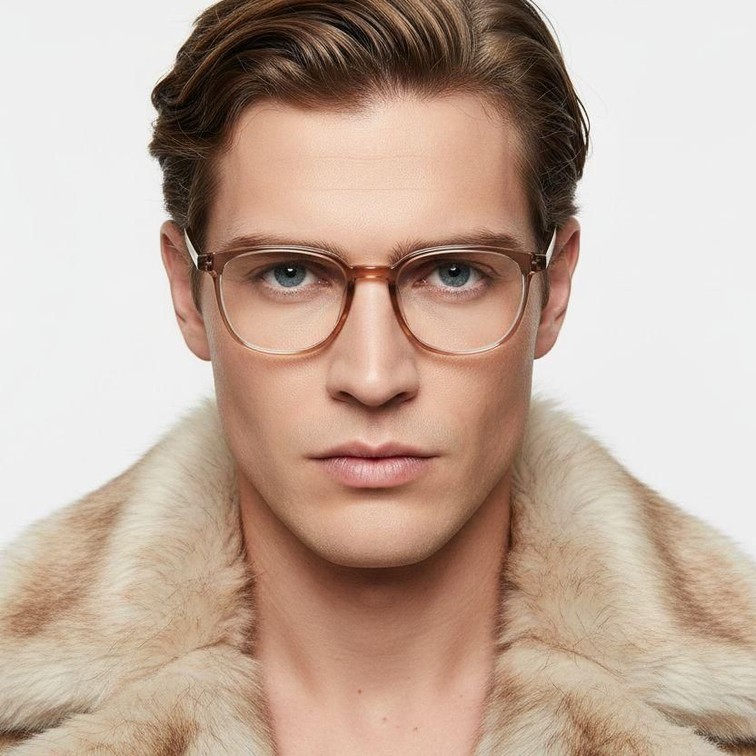 Rectangular Brown TR90 Glasses #BS0620-0237