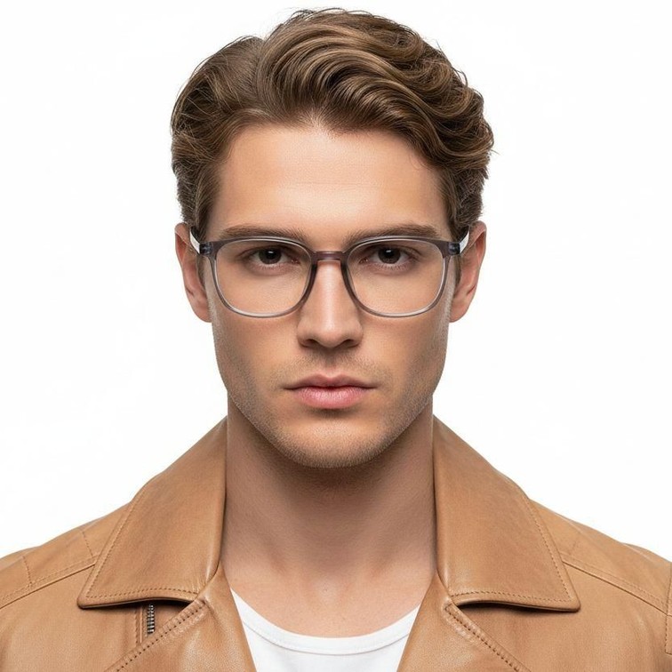 Gafas rectangulares grises TR90 #BS0620-0238