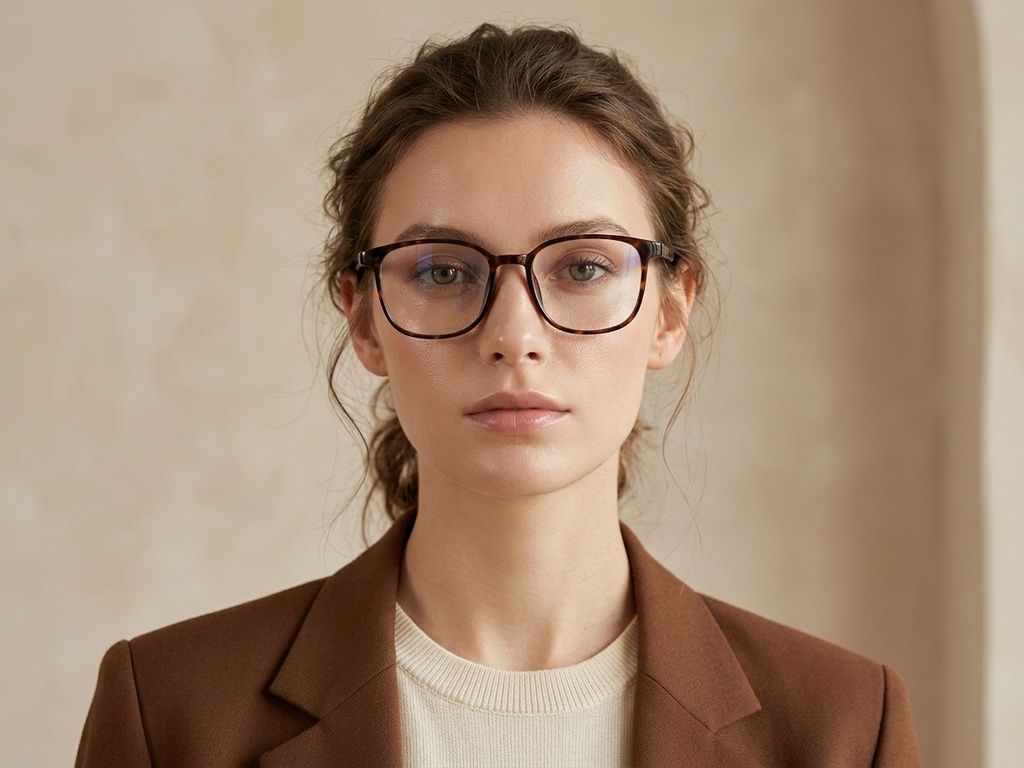 Rectangular Tortoiseshell TR90 Glasses #BS0620-0239