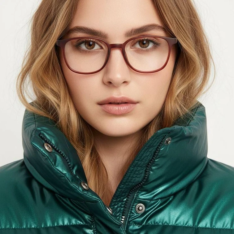 Gafas rectangulares rojas TR90 #BS0620-0242