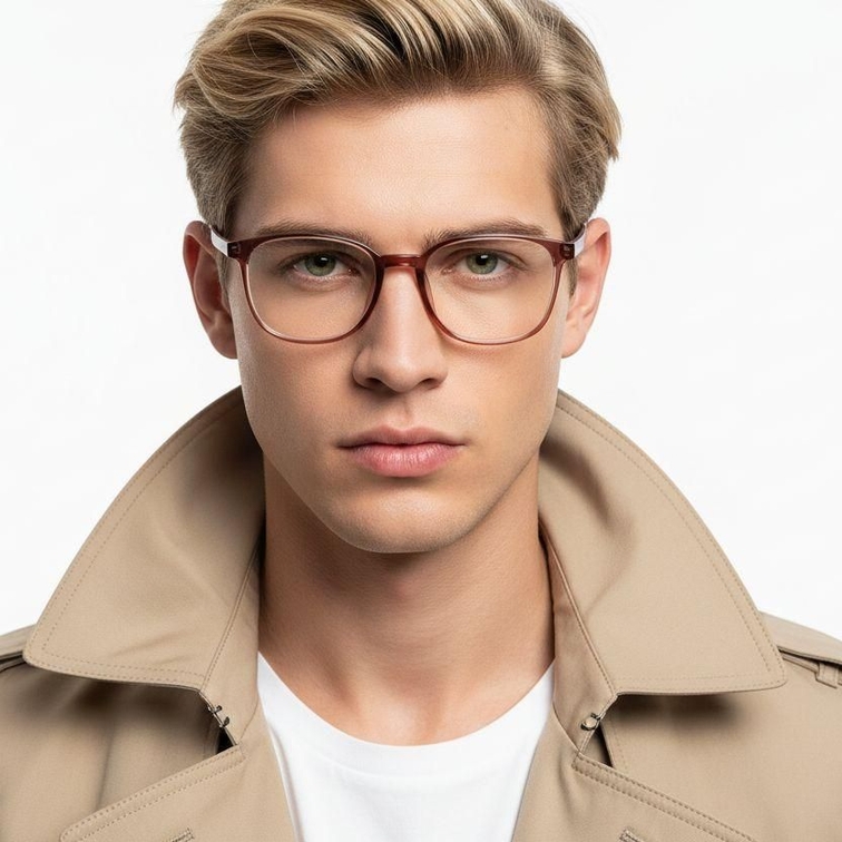 Rectangular Red TR90 Glasses #BS0620-0243