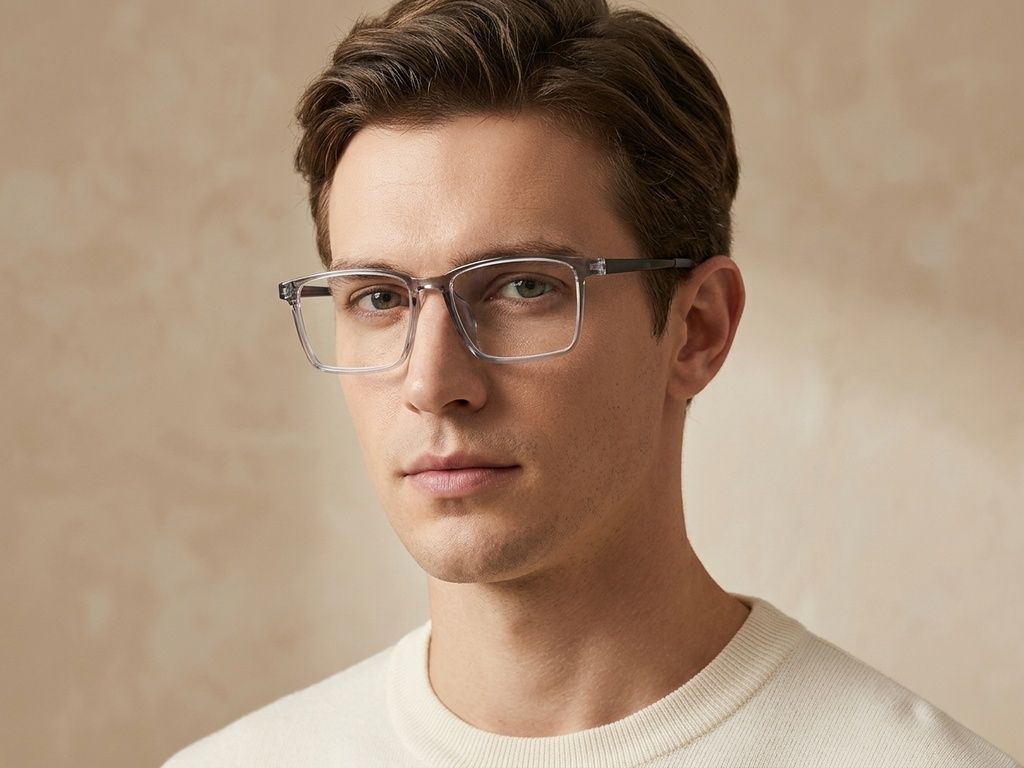Rectangular Gray TR90 Glasses #BS0620-0244