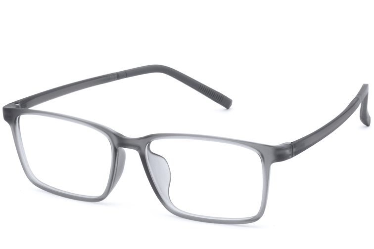 Rechteckige graue TR90-Brille #BS0620-0246