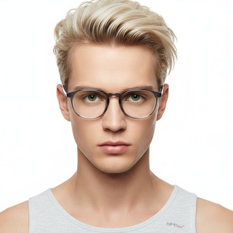 Rectangular Gray TR90 Glasses #BS0620-0252
