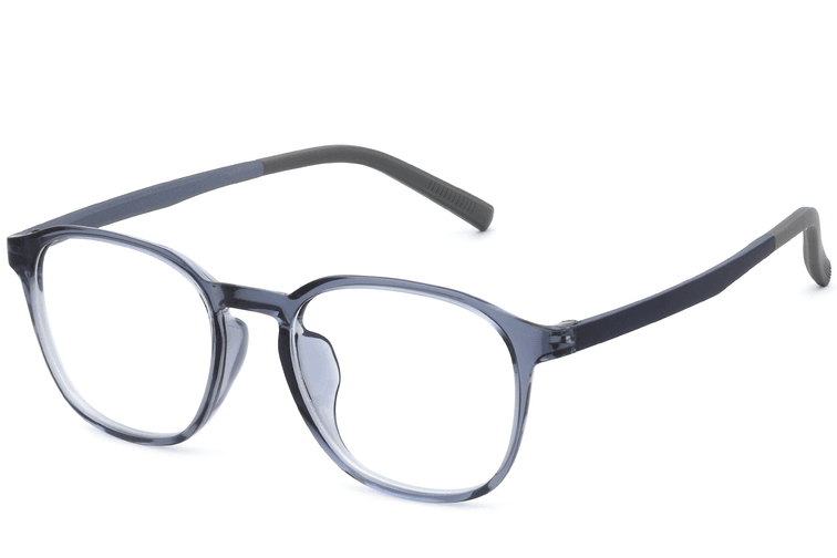 Lunettes rectangulaires bleues TR90 #BS0620-0256