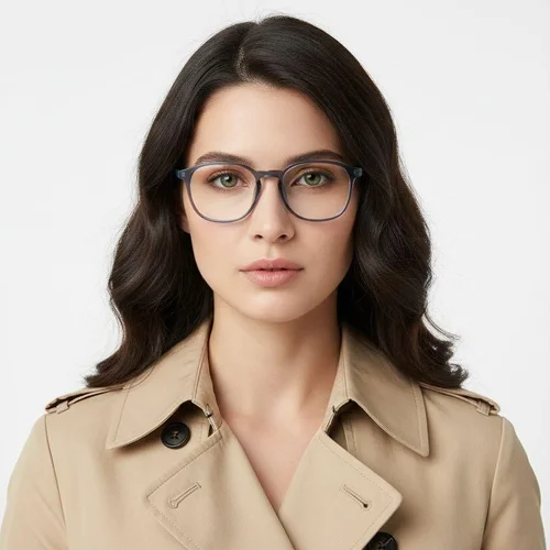 Lunettes rectangulaires bleues TR90 #BS0620-0256