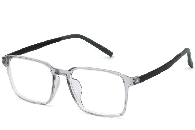 Rechteckige graue TR90-Brille #BS0620-0257