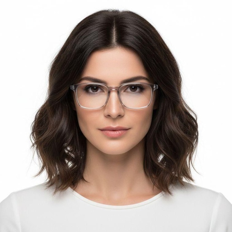 Rechteckige graue TR90-Brille #BS0620-0257