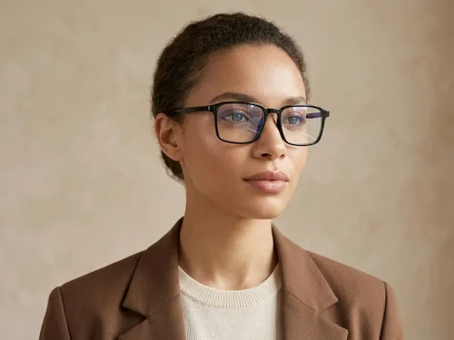 Lunettes rectangulaires noires TR90 #BS0620-0258