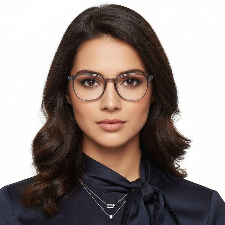 Rectangular Gray TR90 Glasses #BS0620-0264