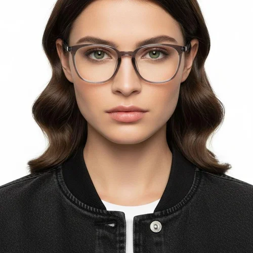Lunettes rectangulaires grises TR90 #BS0620-0265