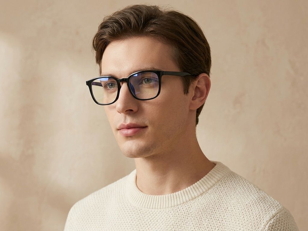 Gafas rectangulares negras TR90 #BS0620-0266