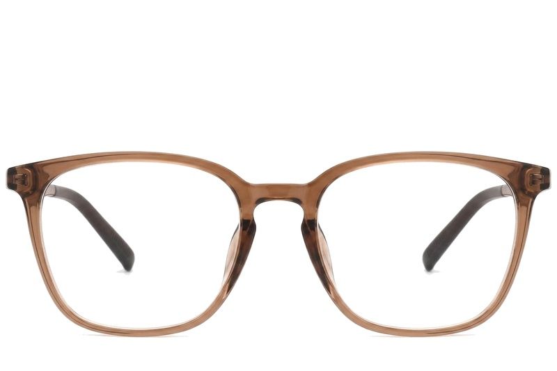 Occhiali rettangolari in TR90 marrone #BS0620-0267