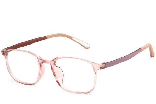 Lunettes rectangulaires roses TR90 #BS0620-0281
