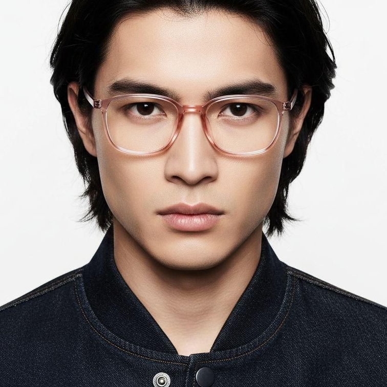 Rectangular Pink TR90 Glasses #BS0620-0281