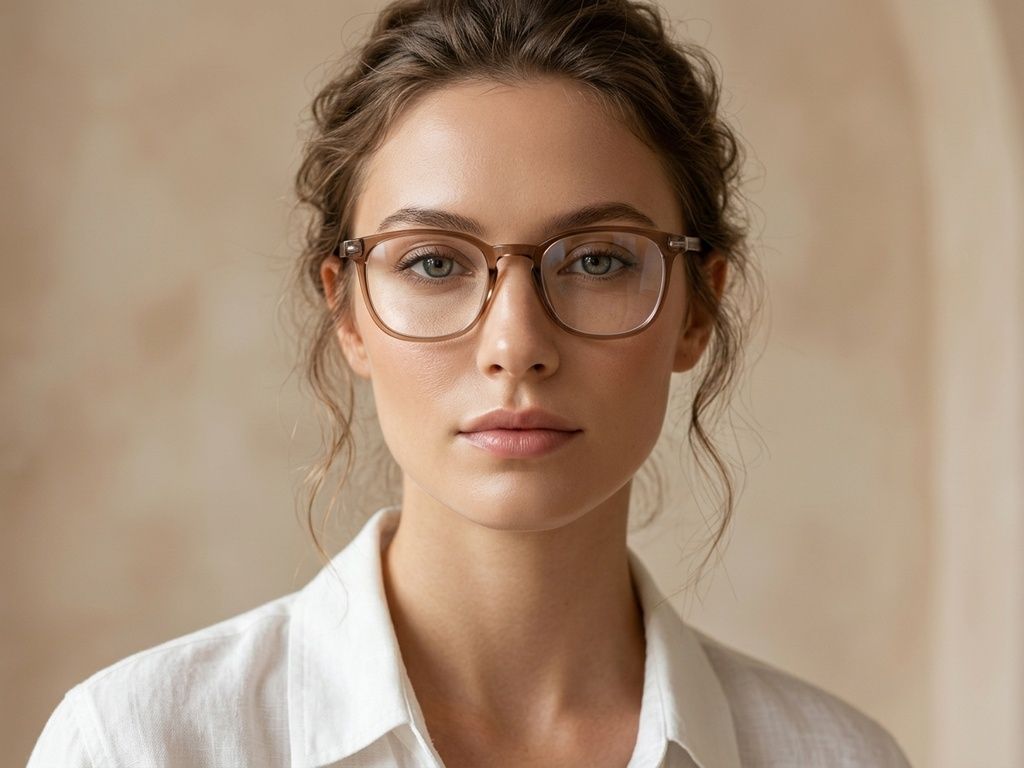 Rectangular Brown TR90 Glasses #BS0620-0282