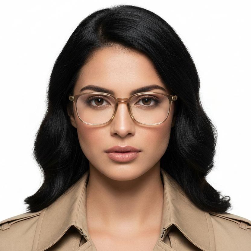 Rechteckige grüne TR90-Brille #BS0620-0283