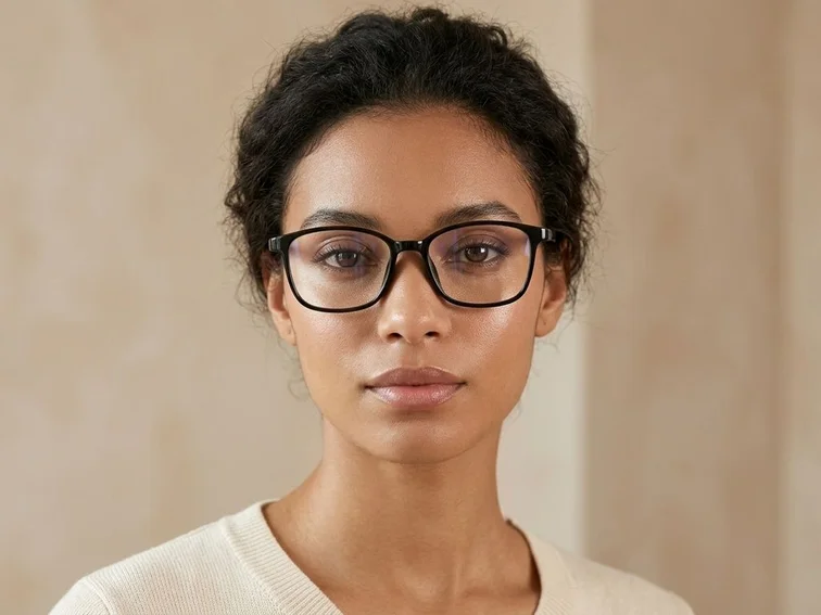 Rectangular Black TR90 Glasses #BS0620-0285