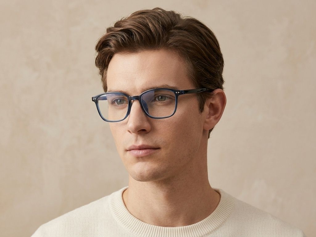 Gafas rectangulares azules TR90 #BS0620-0287