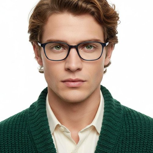 Lunettes rectangulaires bleues TR90 #BS0620-0287
