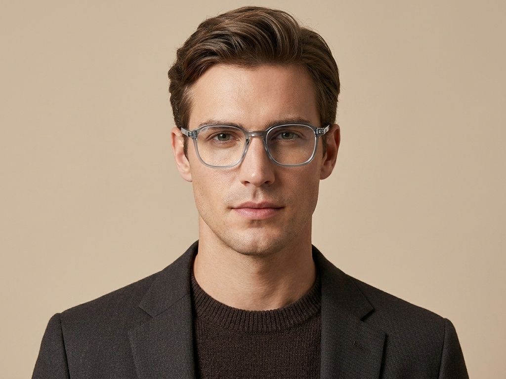 Gafas rectangulares grises TR90 #BS0620-0289