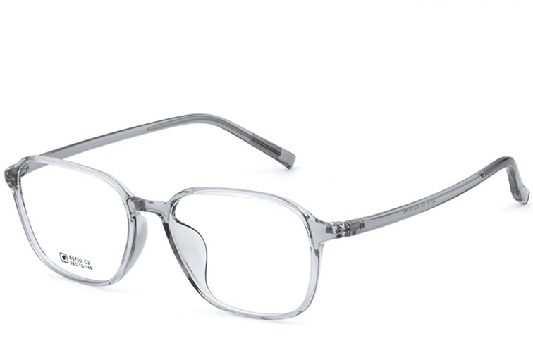 Rechteckige graue TR90-Brille #BS0620-0289