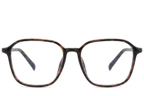 Lunettes rectangulaires écaille de tortue TR90 #BS0620-0290