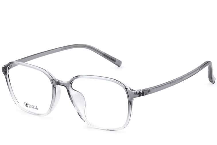 Rechteckige graue TR90-Brille #BS0620-0291