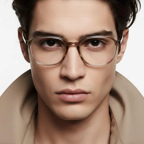 Lunettes rectangulaires marron TR90 #BS0620-0293