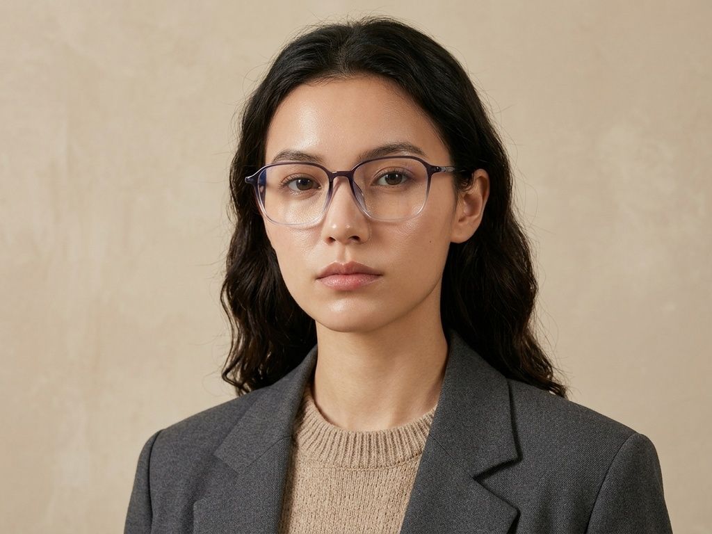 Rectangular Purple TR90 Glasses #BS0620-0294