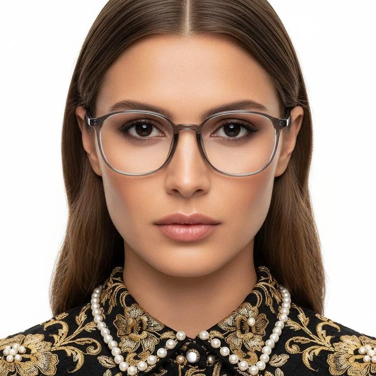 Rectangular Gray TR90 Glasses #BS0620-0296