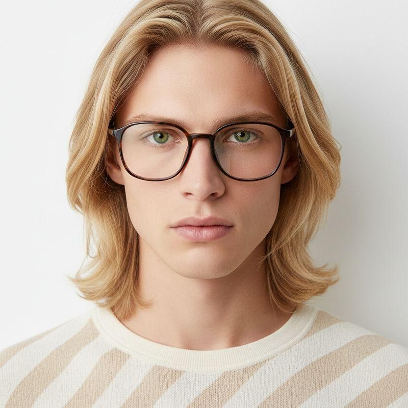 Rectangular Tortoiseshell TR90 Glasses #BS0620-0297
