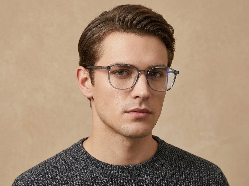 Rectangular Gray TR90 Glasses #BS0620-0300